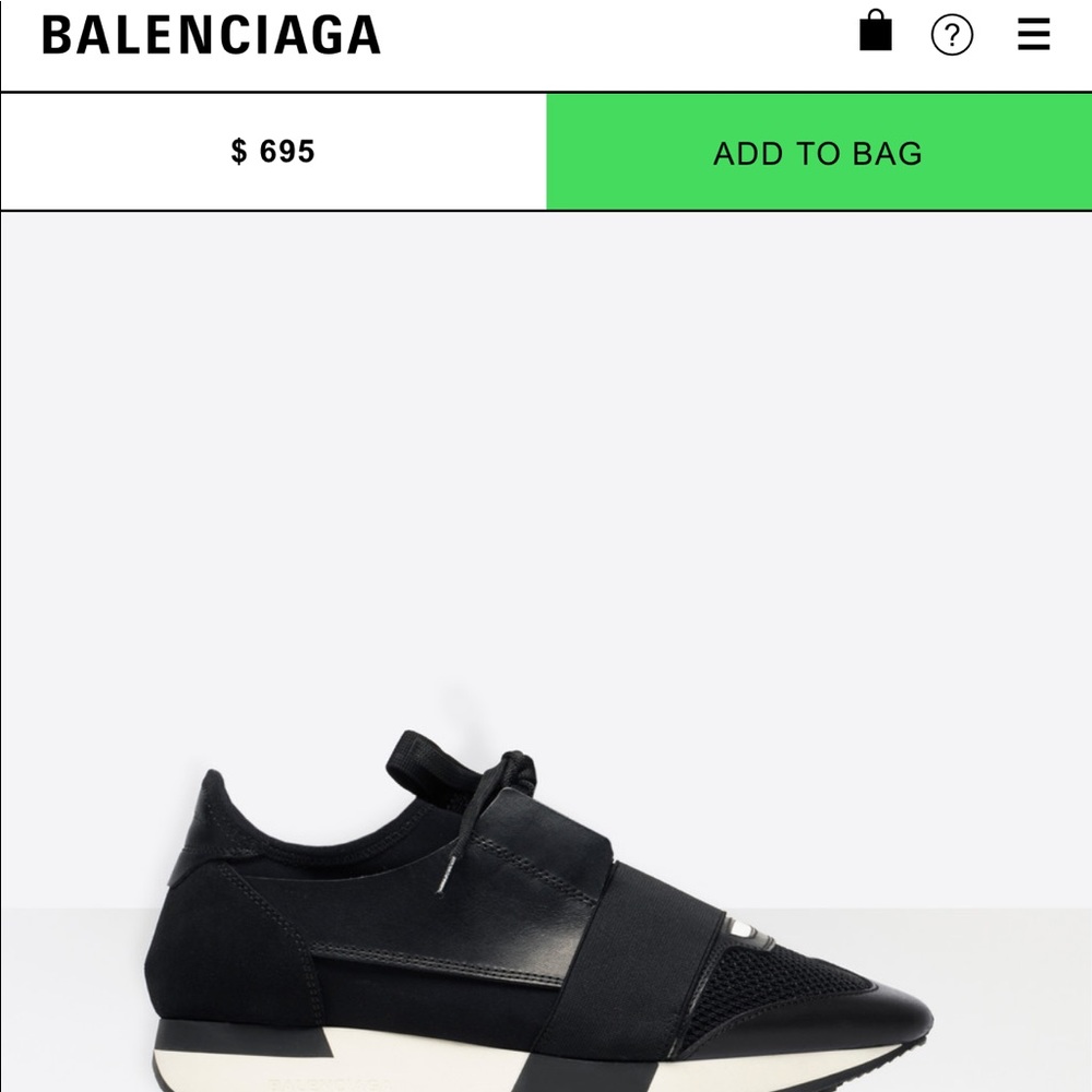 Balenciaga black race runners